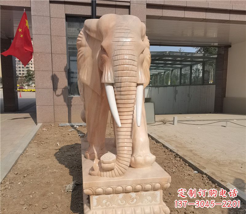 运城品质卓越,大象石雕门口装点