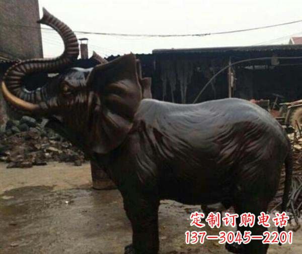 运城精致细腻的大象铜雕
