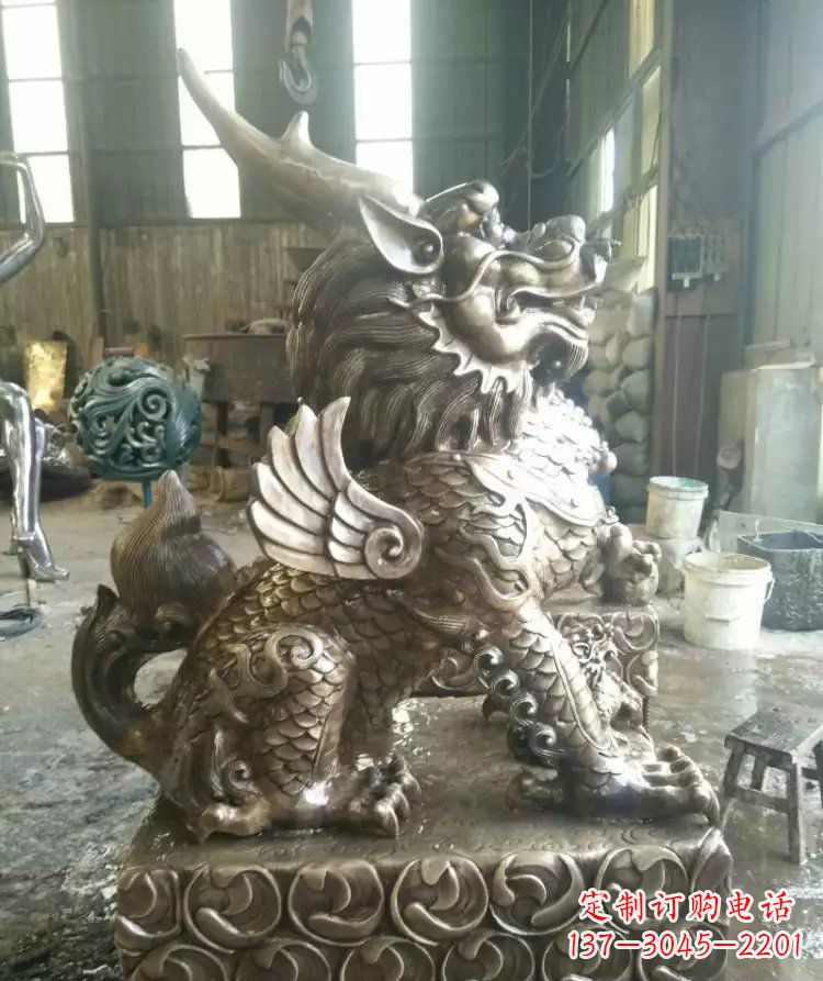 运城精美的麒麟雕塑--专属于你的艺术装饰