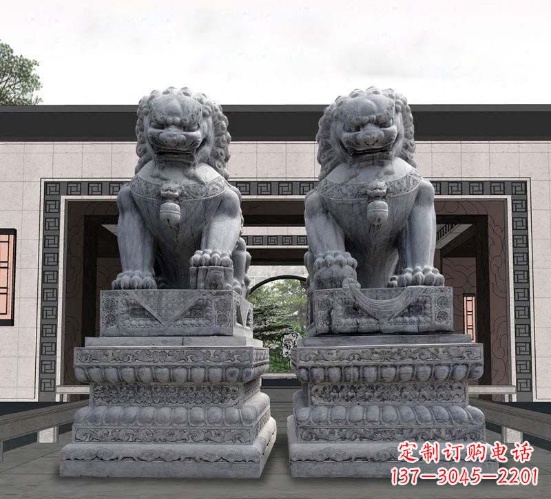 运城青石传统狮子石雕,引领传统艺术气息