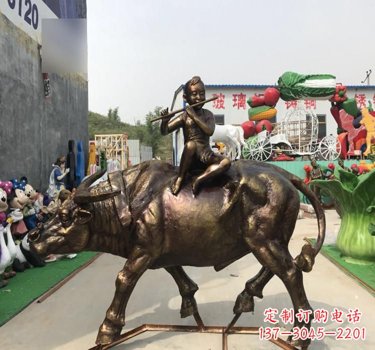 运城中领雕塑的古典韵味牧童铜雕是一件绝美的雕…