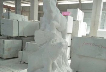 运城瑞颜祥彩汉白玉生肖猪雕塑
