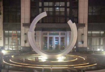 运城不锈钢半圆环雕塑，装饰空间增添品位