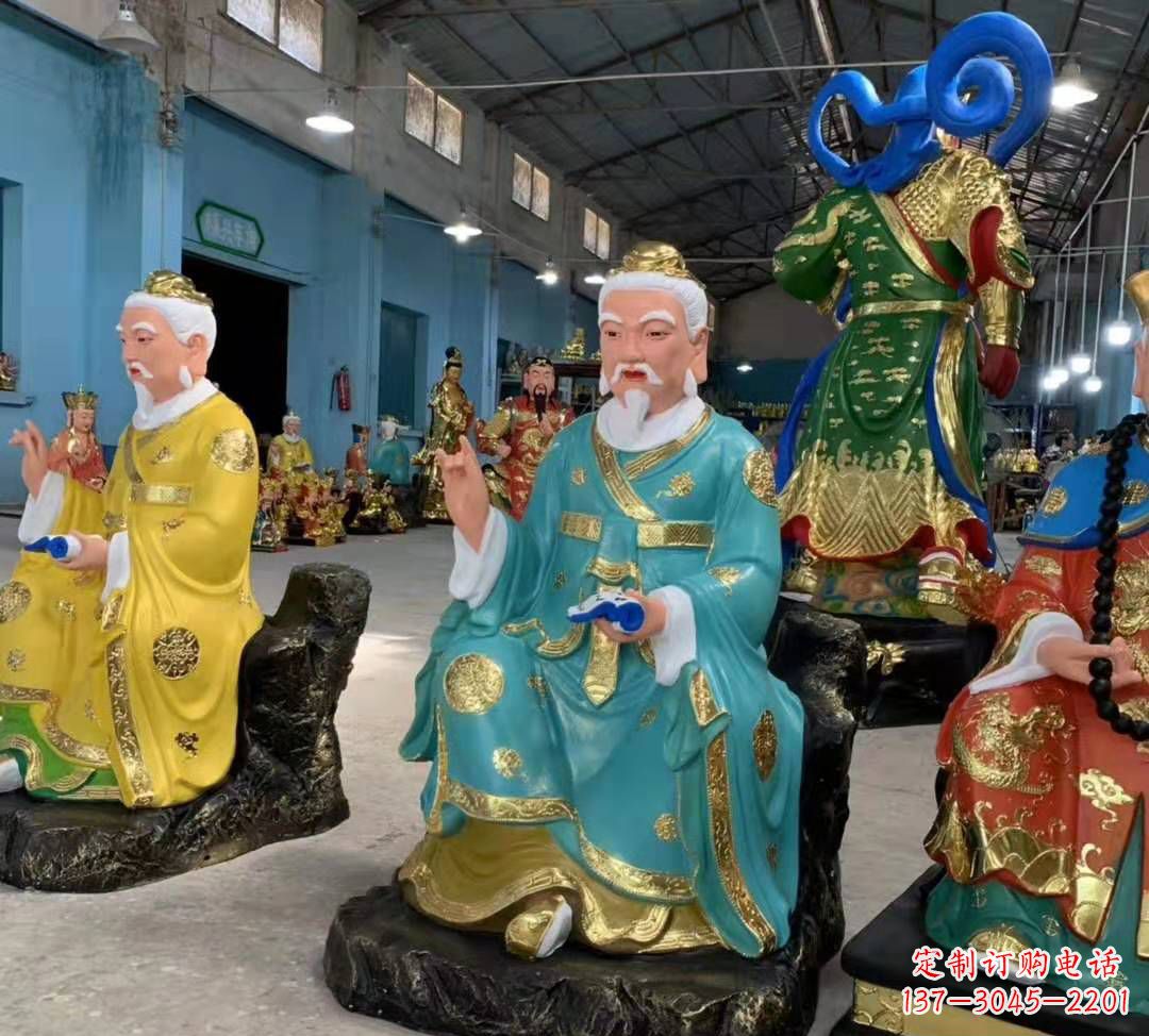 运城南斗北斗玻璃钢彩绘佛像雕塑