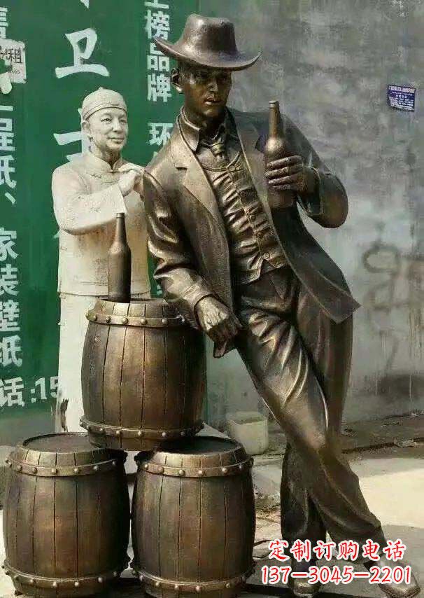 运城精美高雅的牛仔铜雕