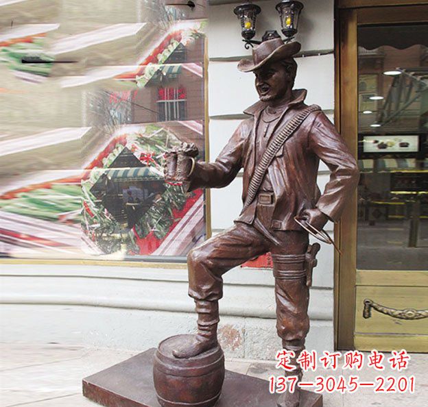 运城别具特色的牛仔铜雕