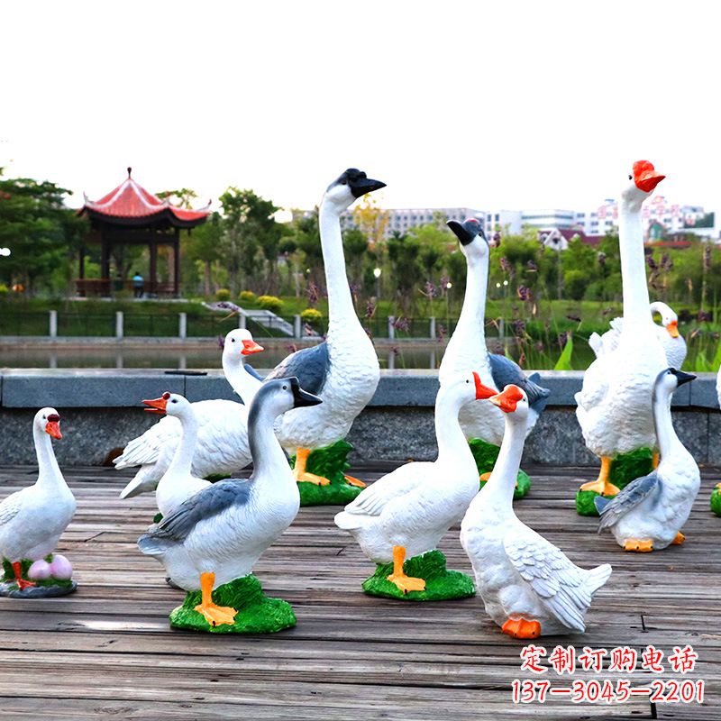 运城高端铜质农场天鹅雕塑