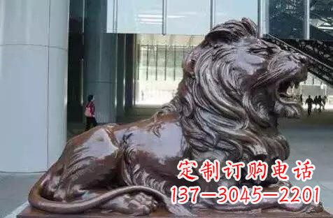 运城华丽铜雕狮子,风格独具特色