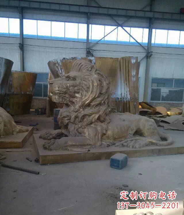 运城中领雕塑推出的西洋狮子铜雕,是一件充满传…