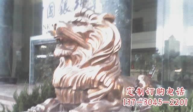 运城中领雕塑:精致狮子铜雕