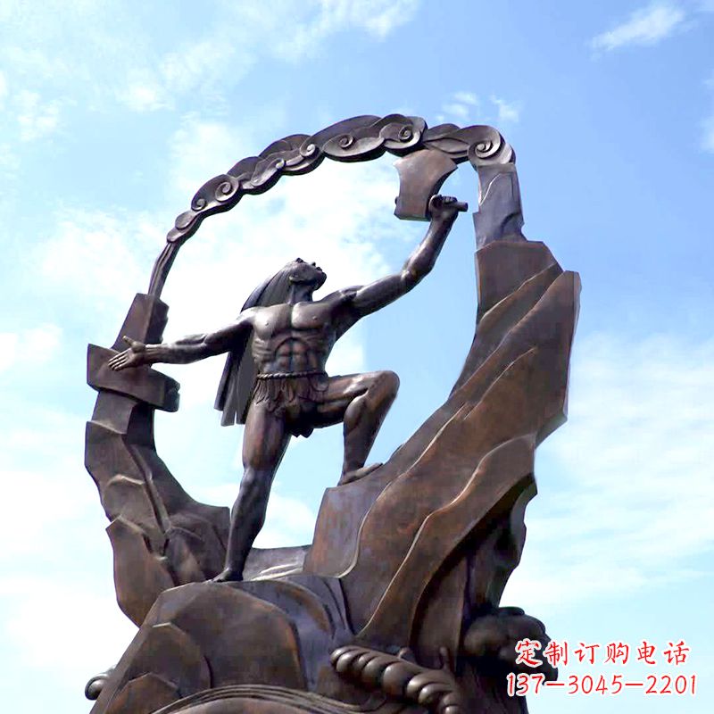 运城传承神话,展现气势—盘古大型景观雕塑