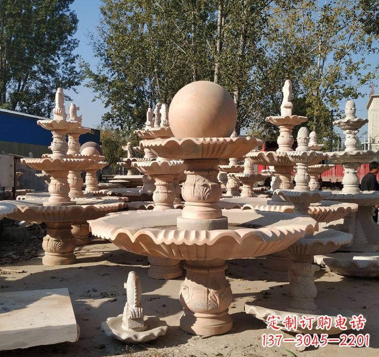 运城中领雕塑砂岩喷泉雕塑