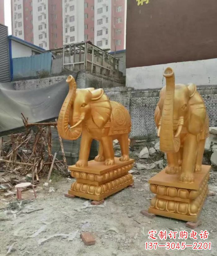 运城大象雕塑,传递招财福利