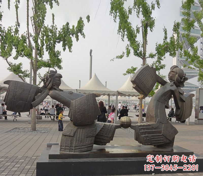 运城艺术雕刻杰作——皮影戏铜雕