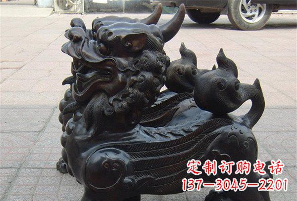 运城象征保护,美轮美奂的貔貅辟邪神兽铜雕