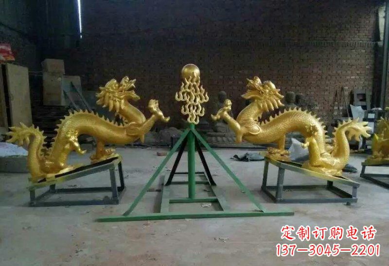 运城享受经典,领略古老传统,精美特色的双龙戏珠铜雕