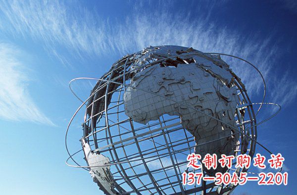 运城把美好的海洋融入您的空间,让心灵被洗涤--不锈钢大型地球雕塑