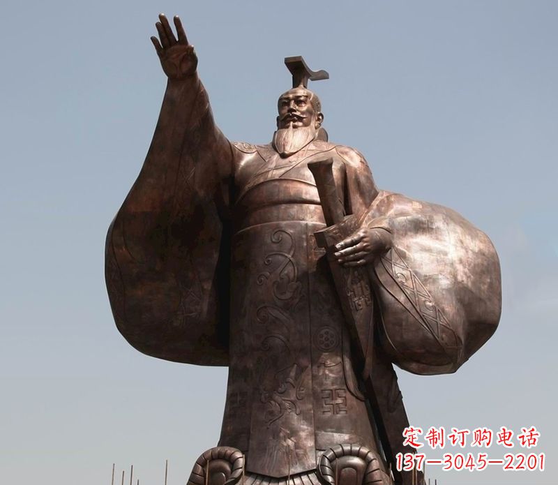 运城秦始皇铜雕精美塑像,让历史回溯至您身边