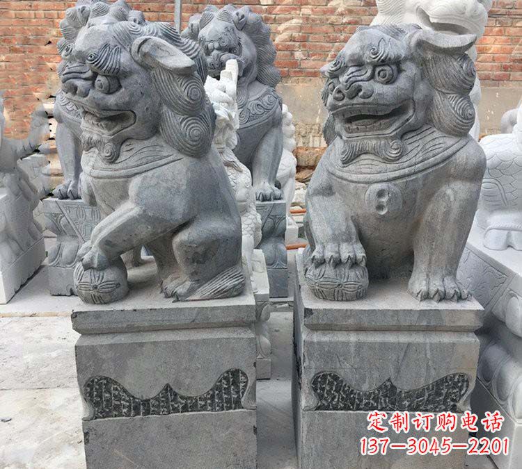运城青石仿古狮子雕塑