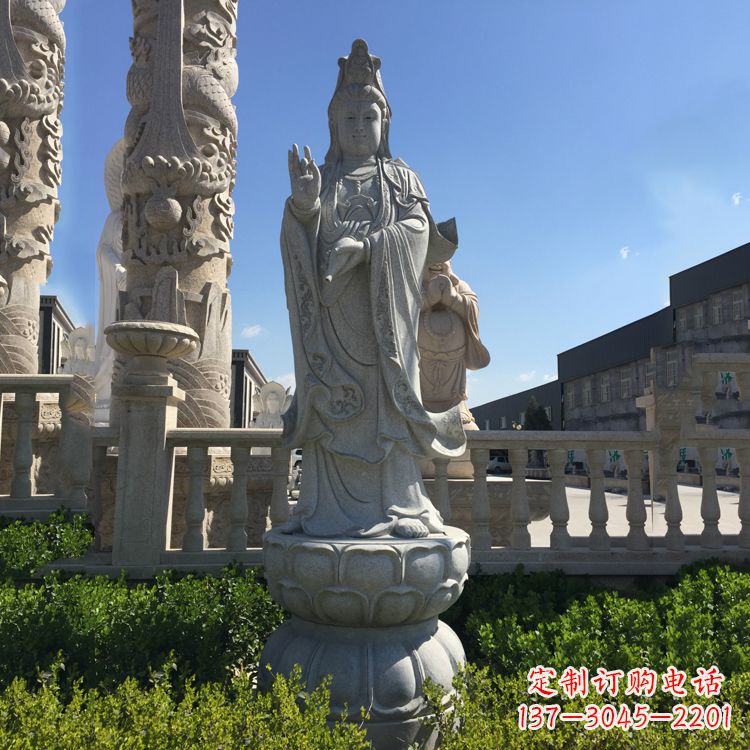 运城精美神圣的观音菩萨石雕塑