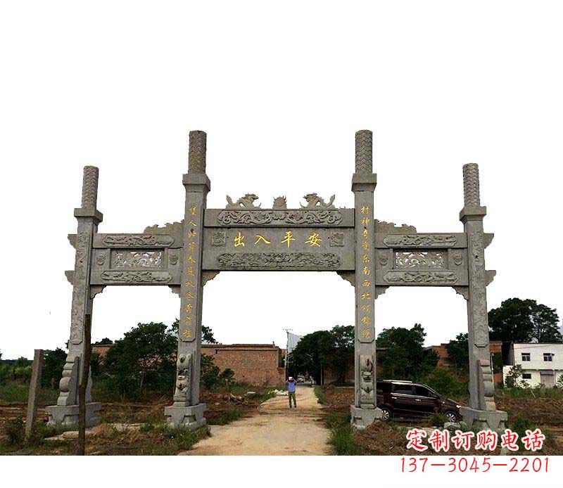 运城三门牌坊石雕——传承古文化风韵