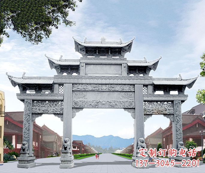 运城高品质牌坊石雕,为您量身定制