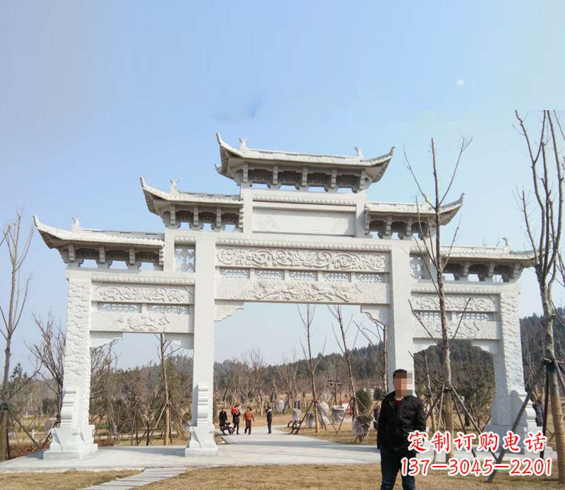运城中领雕塑-牌坊石雕精美无比