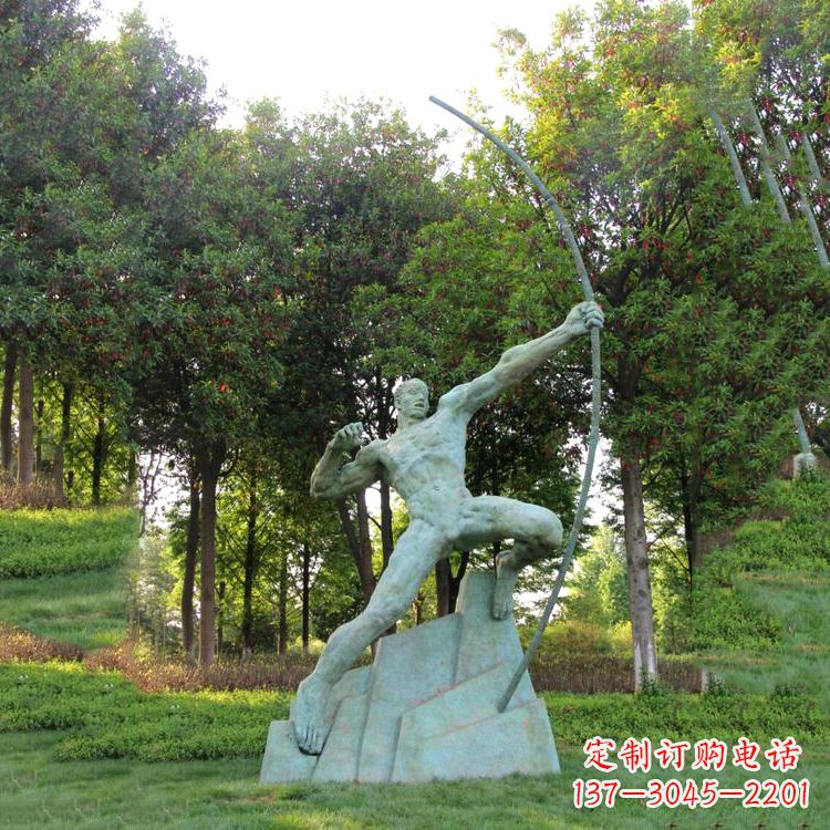 运城神话传说人物后羿雕塑,助您构建完美园林