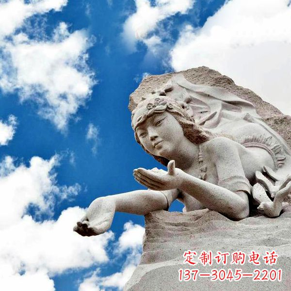 运城传说中的精卫—大理石雕塑