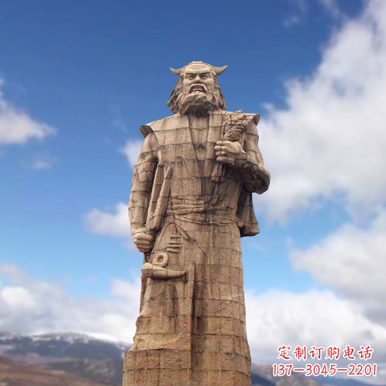 运城精美神农大型石雕像,由中领雕塑定制
