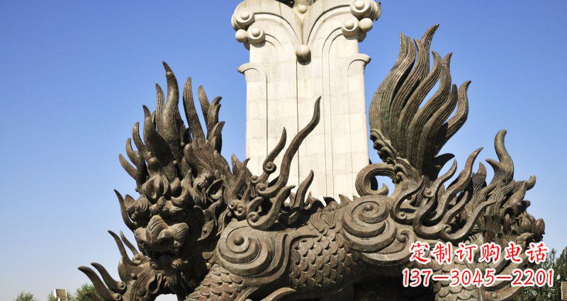 运城中领雕塑:神兽火麒麟铜雕定制