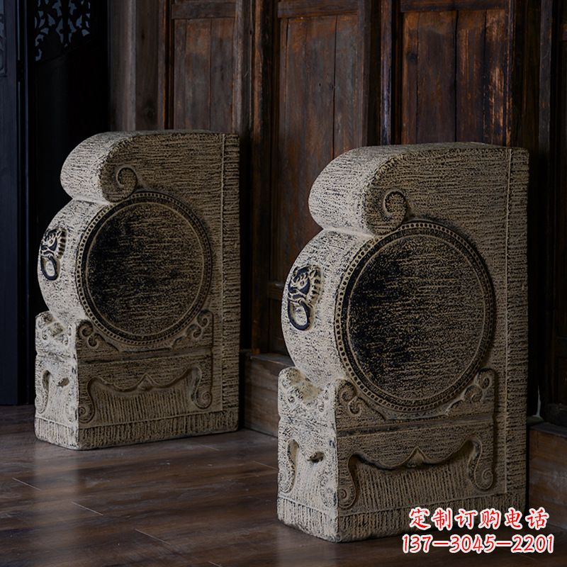 运城风格独特的室外门墩雕塑