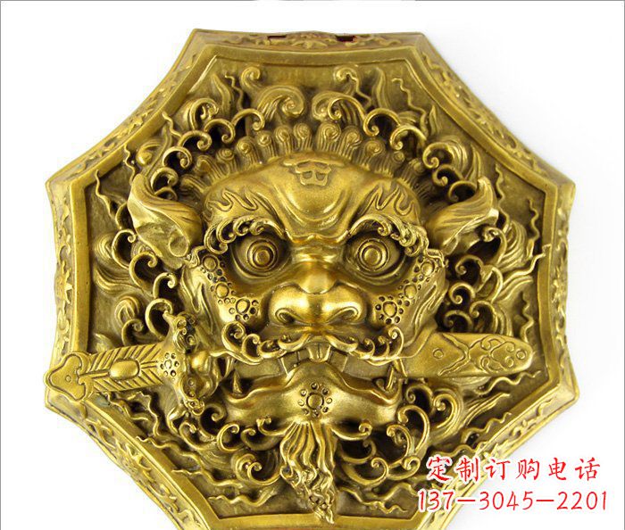 运城铜雕狮子头雕,精致细腻的雕塑艺术