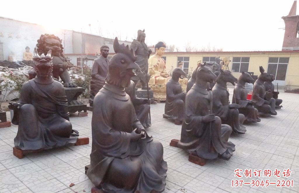 运城定制十二生肖头像铜雕