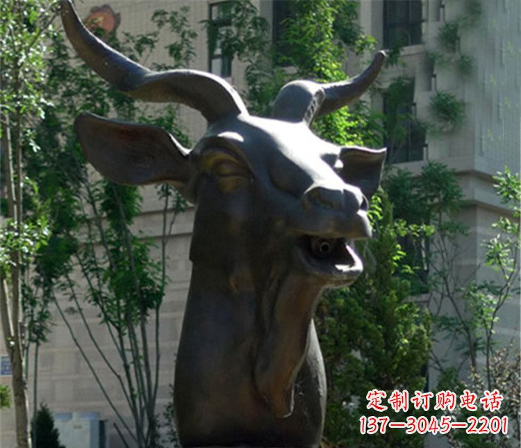 运城十二生肖铜雕羊首饰