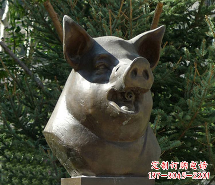 运城十二生肖猪首铜雕,让你敬佩万年历史的艺术精髓