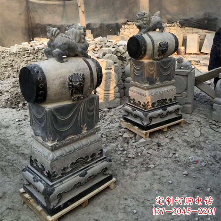 运城定制大象雕塑石雕门墩，传承中国古典文化