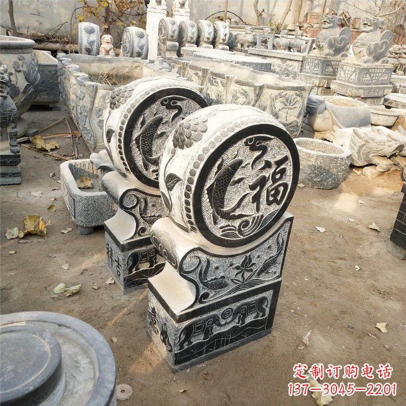 运城石雕门墩风水雕塑内容