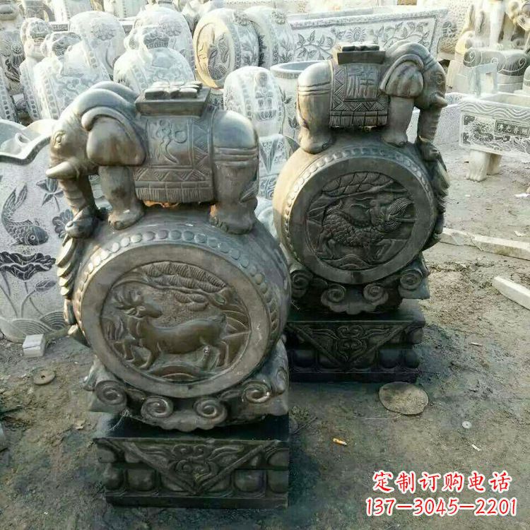 运城高品质石雕门墩石雕雕塑,打造优雅大气的家居空间