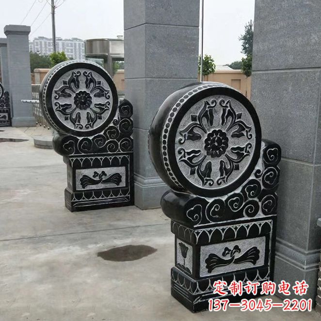 运城中领雕塑自主设计专业制作石雕门墩狮子,专…
