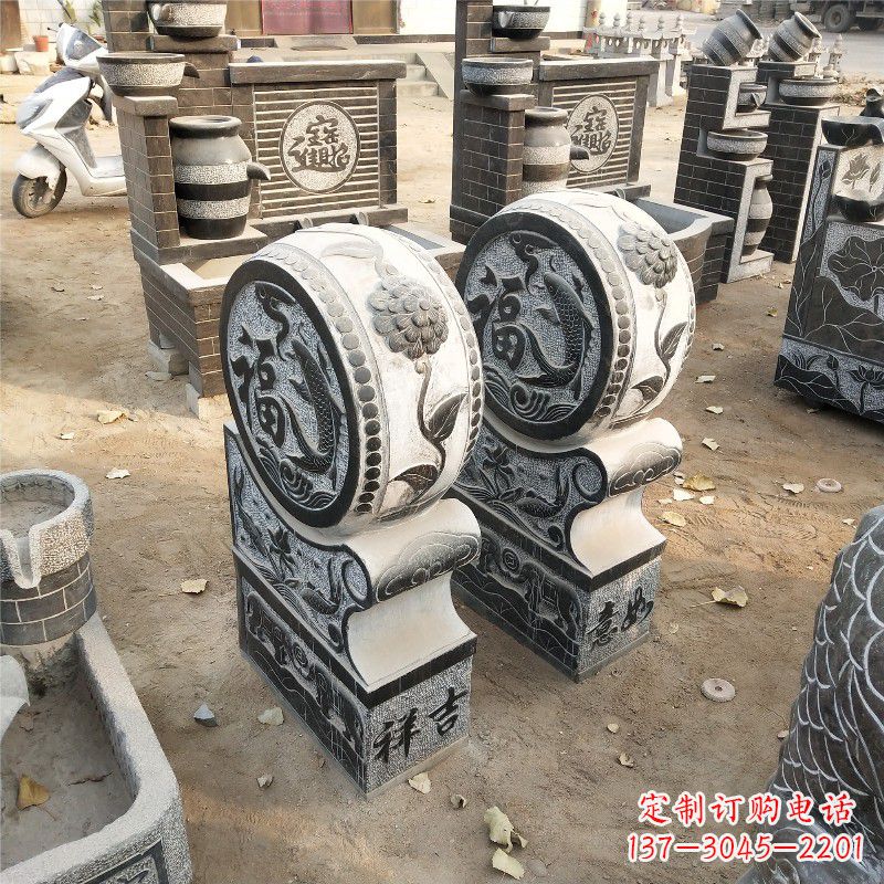 运城石雕青石门墩雕塑