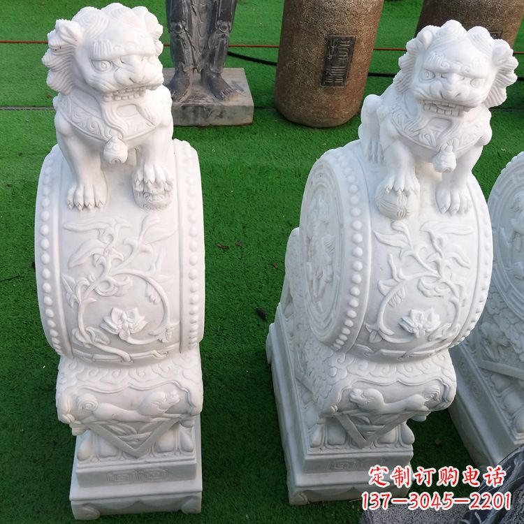 运城石雕青石貔貅门墩雕塑