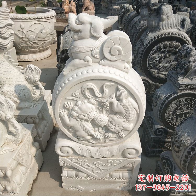运城石门墩石雕