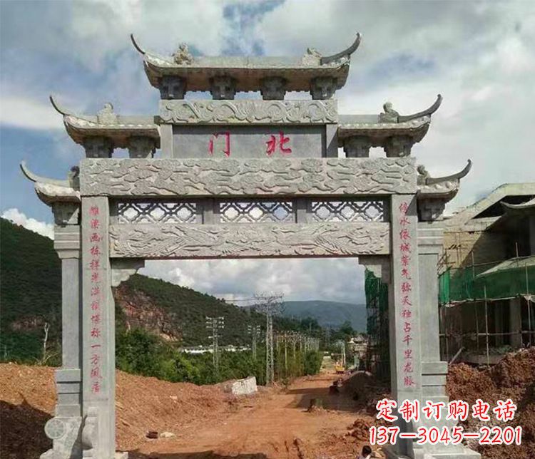 运城石牌坊单门牌坊石雕