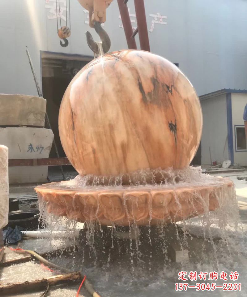 运城时来运转风水球石雕
