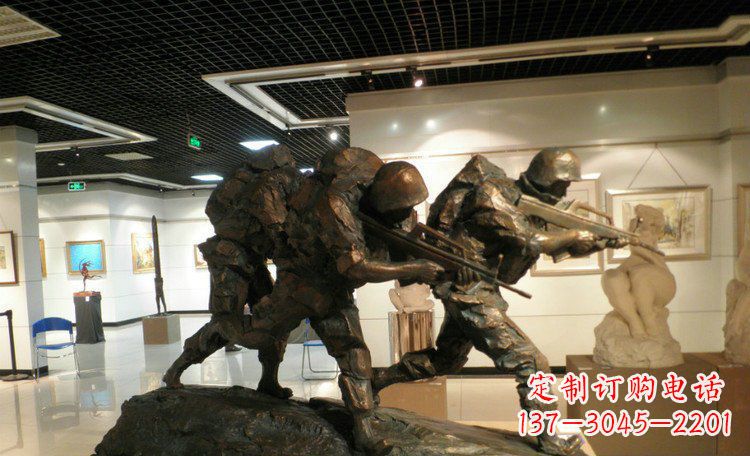 运城士兵突击战士铜雕
