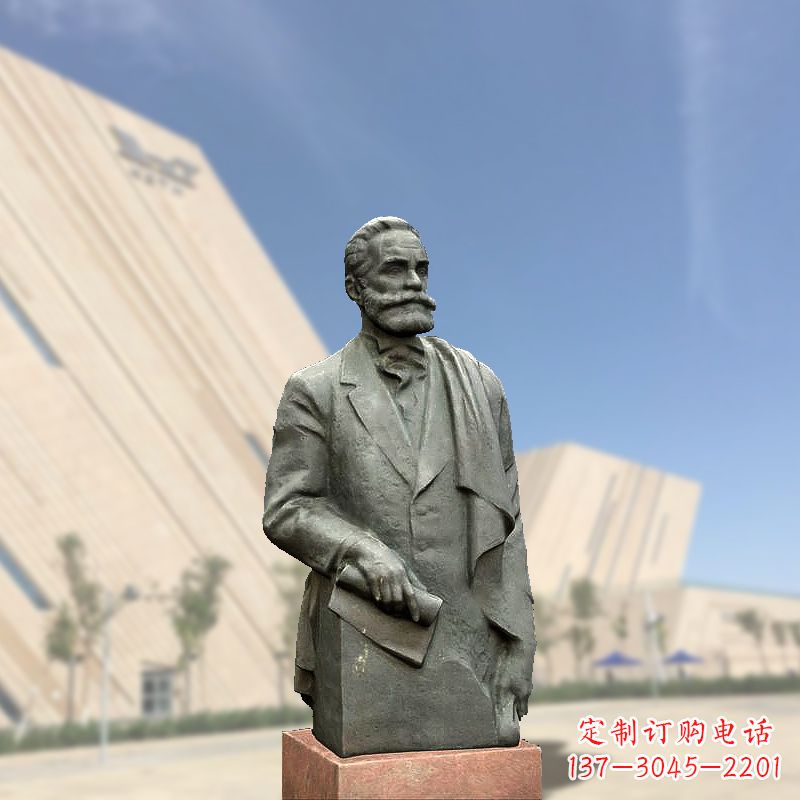运城世界名人“黄色炸药”的发明者诺贝尔半身像雕塑