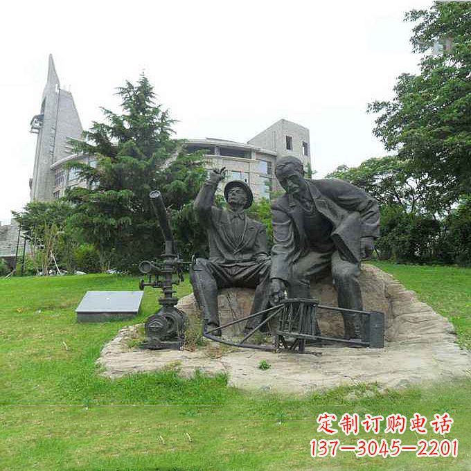 运城世界名人美国著名发明家莱特兄弟公园名人雕塑