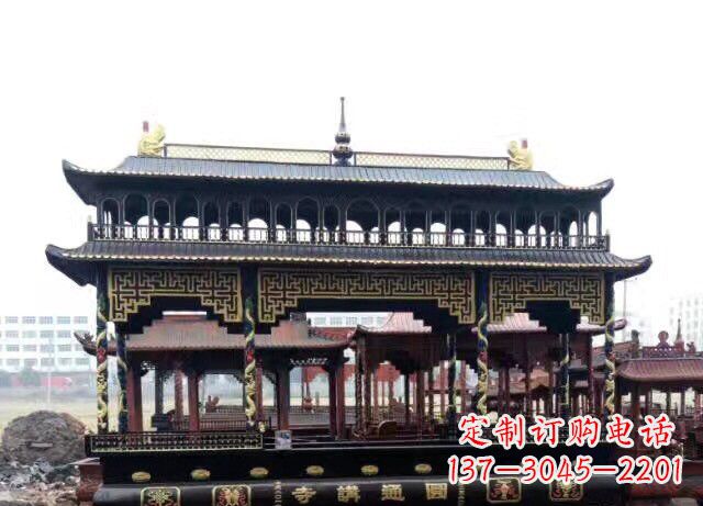 运城双层方形铜香炉