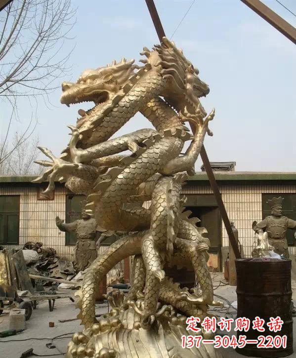运城双龙铜雕